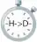 Hours to days calculator icon with clock