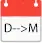 Days to months converter icon with calendar showing D to M
